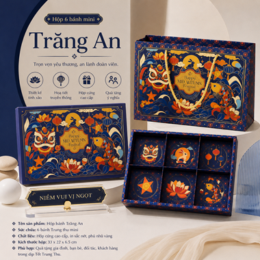 Hình ảnh củaHỘP TRUNG THU 6 BÁNH MINI TRĂNG AN