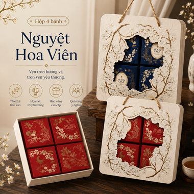 Hình ảnh củaHỘP TRUNG THU 4 BÁNH NGUYỆT HOA VIÊN