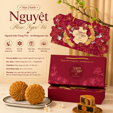 Hình ảnh củaHỘP TRUNG THU 2 BÁNH NGUYỆT HOA